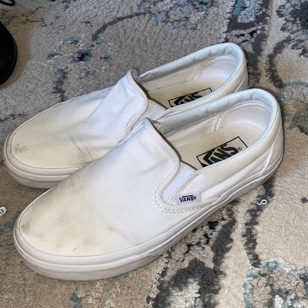slip on white vans